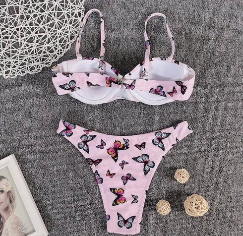 Bikini Sexy Butterfly Print